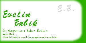 evelin babik business card